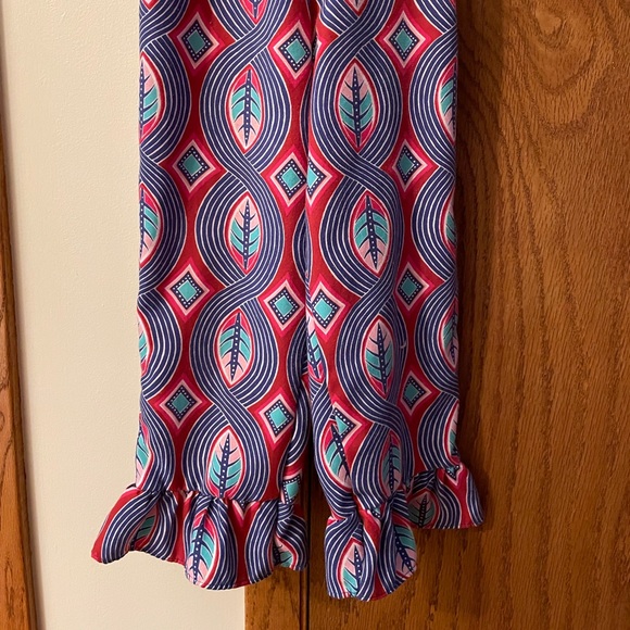 GENUINE KIDS by OSHKOSH UGC Girls Size 5t Purple Red Blue Sleeveless Romper leaf - Picture 7 of 12